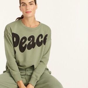 J Crew PEACE pullover sweatshirt